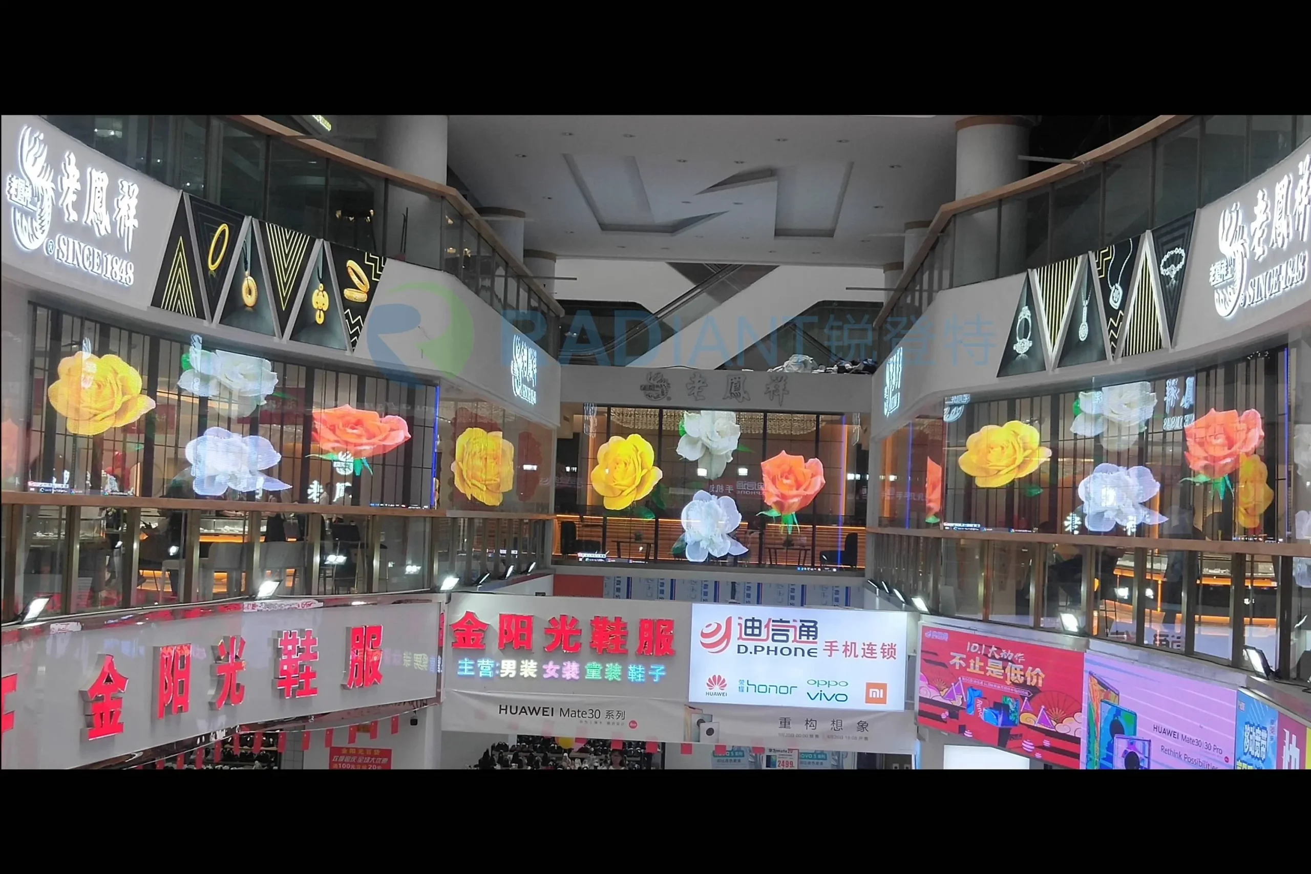 P3.9 Transparent LED Display for Exhibition; shop window screen in Luxury goods and Jewelry shop