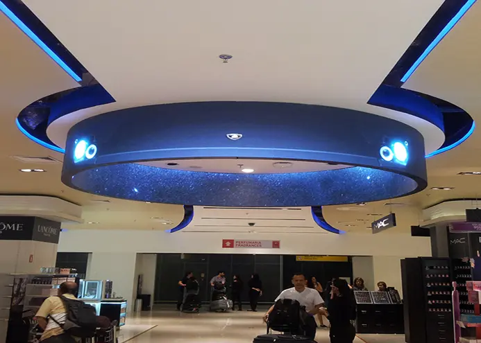 P6 flexible LED screen for shopping mall; Round led screen for Exhibition